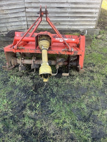 Tractor red rotavator used - tractor,